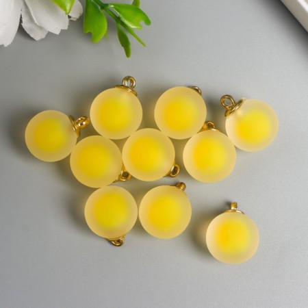 Acrylic Sharl Suspension "Matte Yellow Ball 2.1x1.6 cm-1