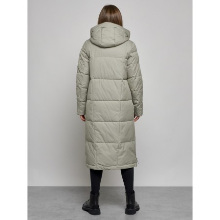 Coat insulated winter female, size 42, green color-3