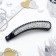 Hair banana "Pearl paradise" 11 cm, black
