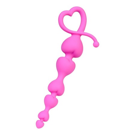 Anal chain Todo by toyfa sweety, silicone, pink color, 18.5 cm, d 3.1 cm-1
