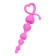 Anal chain Todo by toyfa sweety, silicone, pink color, 18.5 cm, d 3.1 cm