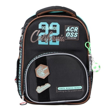 Frame backpack 37 x 28 x 12 cm, Across 194, filling: bag, pencil case, dark gray ACR22-194-2-2