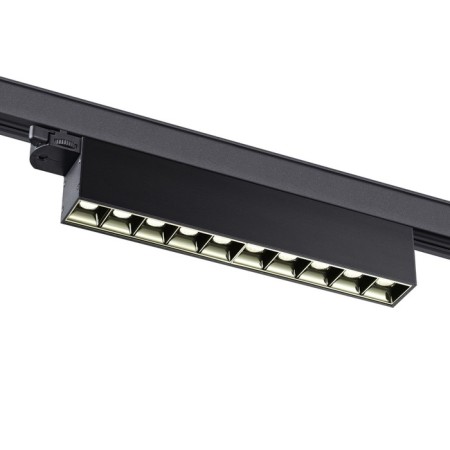 The lamp is a three -phase track LED Novotech. Iter, 16W, LED, 79x323x36 mm, black color-3