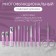 Manicure set, 12 objects, in case, lilac color
