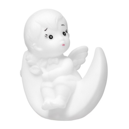 Nightlight "Angel on the Moon" LED battery 3XLR white 10x13x15 cm Risalux-6