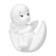 Nightlight "Angel on the Moon" LED battery 3XLR white 10x13x15 cm Risalux