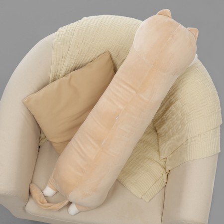 Soft toy-podushka "cat", 90 cm, beige color-3