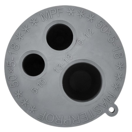 Drainage cuff Masterprof Isa. 131886, D = 50 x 5-18 mm, TEP, gray-4
