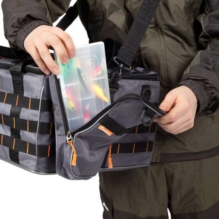 Fishing bag "Rastype" Module Bag 25, 25x15x5 cm, color gray + 1 box Luno 18-2
