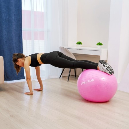 Fitball Onlytop 75 cm, 1000 g, dense, anti -wings, pink color-7