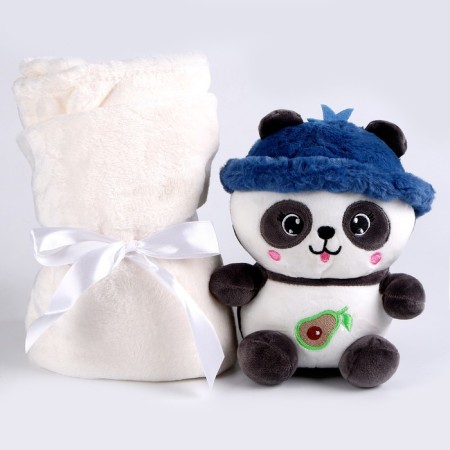 Soft toy with a plaid "Panda"-1