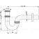 Siphon for the sink Alcaplast a432, DN = 32 mm, U-form with a rolled nut 5/4 ", metal, chrome