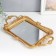 Standing interior polystone with the Scarabi mirror golden 37.5x22.5 cm