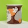 Ceramic mug “Teacher” with a spoon and stand, 300 ml, brown color