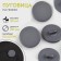 A button on the leg, d = 20 mm, the color is gray