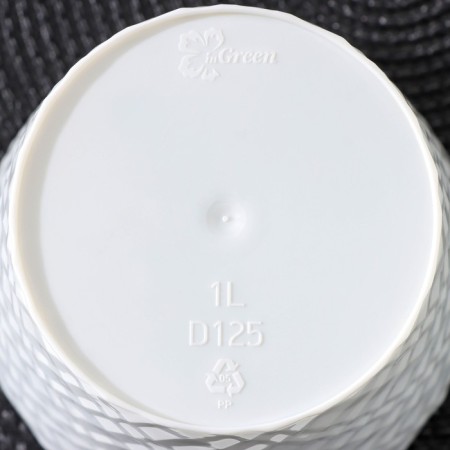 Kashpo with a drainage insert "Manhattan", 1 l, d = 12.5 cm, snow -white color-4