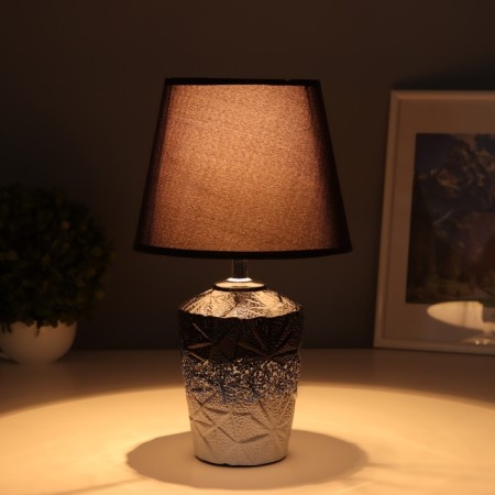 Table lamp "Dunmei" 1x40W E14 black/white 19.5x19.5x35cm-1
