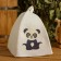 Bath cap with a baby print "Panda", white