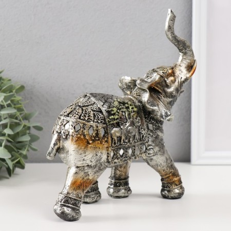 Souvenir Polystone "African Elephant, on the blanks" 23x20.5x8.5 cm-2