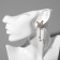 Hanging earrings with rhinestones "Butterfly" and a circle, black and white color in gold