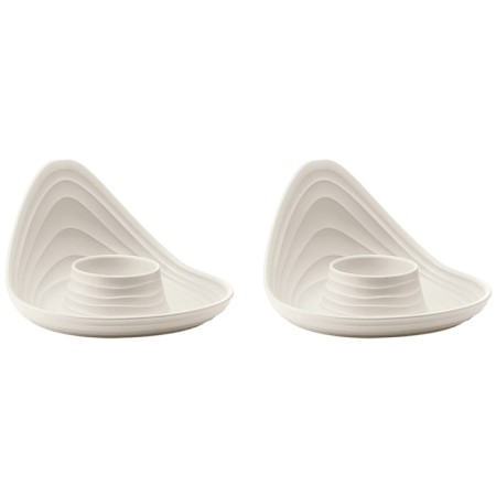 Guzzini Tierra eggs set for eggs, 2 pcs, milk color