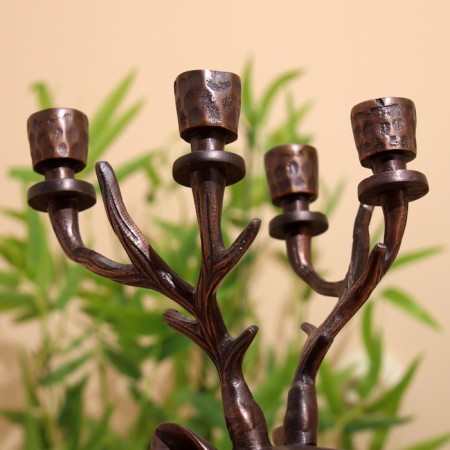 Summary for 4 candles "deer" aluminum 16x12x32 cm-8