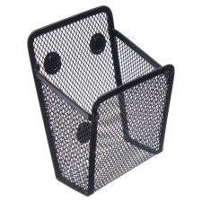 Standing for writing accessories on magnets, for magnetic boards, mesh, metal, black