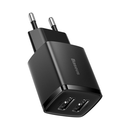 Network charger Baseus, 2USB, 2.1 A, 10.5W, black-3