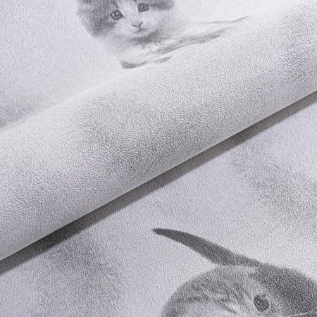 Kitteen paper wallpaper 255-01, 0.53x10.05m, gray-3