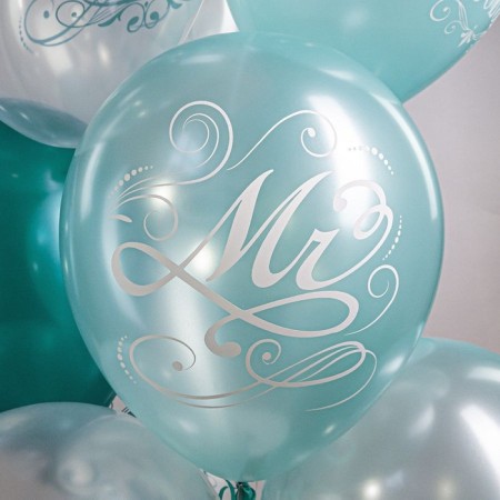 Shar Latex 12 “Wedding. Biryuza”, silkography, 2-hand, 5 designs, set 25 pcs.-5