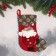 Soft suspension "The sock - funny Santa Claus" 18x27 cm, red