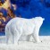 New Year's figure "Bear" white silver, 25x45cm