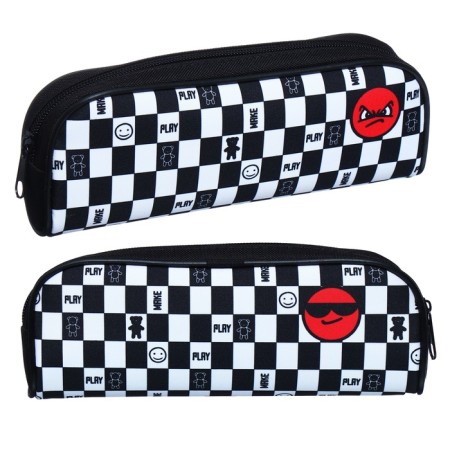 Penal soft, 1 compartment, 80 x 210 x 40 mm, voluminous, Hatber, "Smiley" Cher/Bel NPK_652221