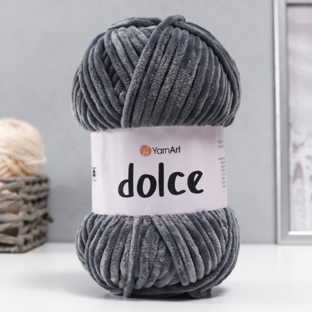 Yarn "Dolce" 100% micropoliester 120m/100g (760 gray)-4