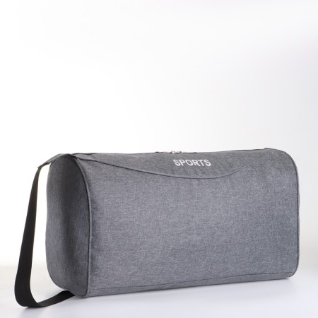 Sports bag with lightning, long belt, gray color-1