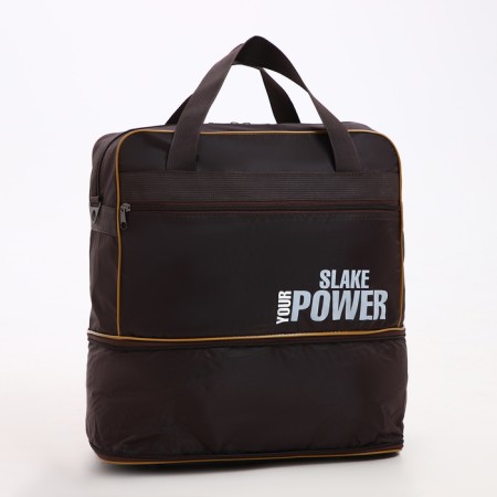 Road bag with lightning, with an increase, a long belt, brown color-2