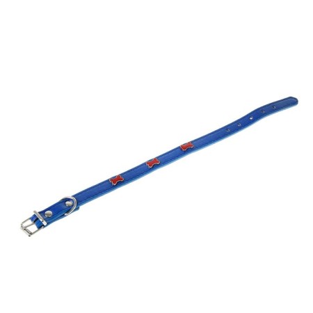 Collar "bachelor" 37 x 1.5 cm, artificial leather, dark blue-2