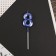 Candle for the cake, the number "8", blue.
