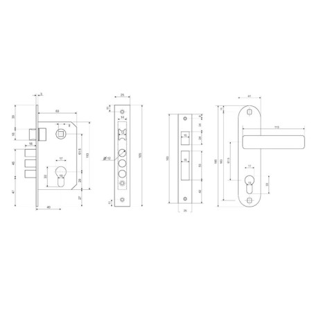 Soldressed "Apex" castle with handles 1026/60-p, color chromium, m/o 61.5 mm-3