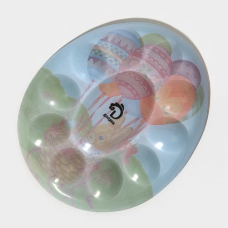 Glass stand for eggs of 10 cells of the Daillean "Easter rabbit", 24 × 20.5 cm-7
