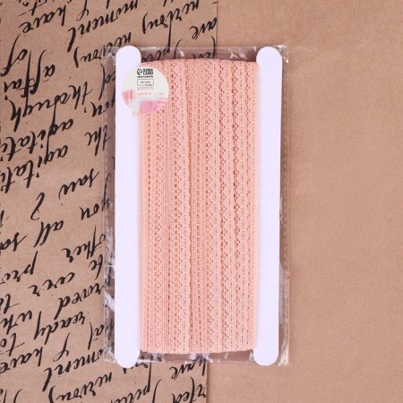 Capricon lace, 12 mm × 10 ± 1 m, beige color-3