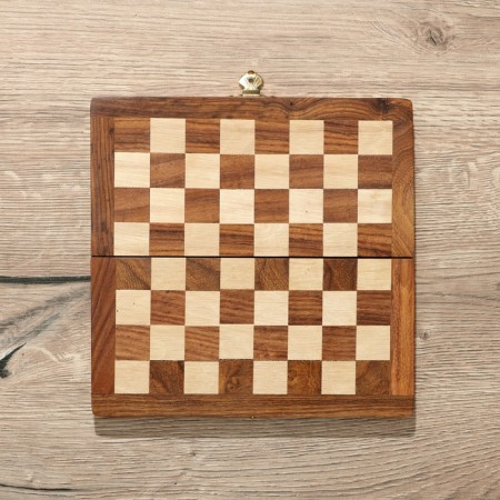 Board game 2V1 (chess + backgammon), board 20x20 cm, woods shisham-9
