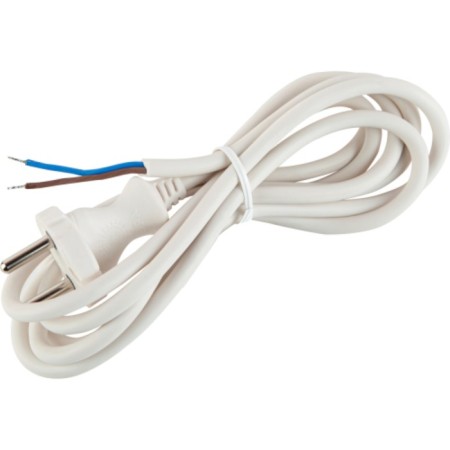 Cord for sconces UX-SVVP-2X0.75-3M-W with a fork without grounding SHVVP 2x0.75 3m white