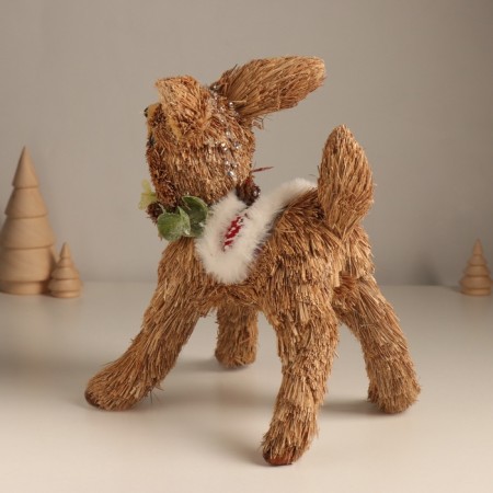 Decor "Deer in the New Year's cape" 18x15x21 cm-2