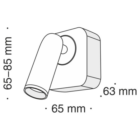 Bra Technical C039WL-L3B3K, LED, 3W, 8.5x6.3x6.5 cm, 200lm, black color-5