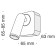 Bra Technical C039WL-L3B3K, LED, 3W, 8.5x6.3x6.5 cm, 200lm, black color