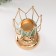 Summary Metal for 1 candle "Bun. White-green marble" gold 17.5x11x11 cm