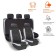 Covers for seats universal Airline RS-8K+, moisture-protective, 8 objects, black and gray color