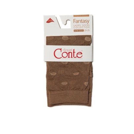 Women's socks in large peas Conte Elegant Fantasy 20, size 23-25, Bronz color-2
