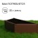 The flowerbed is galvanized "trapezoid", d = 60 cm, h = 15 cm, brown, Greengo